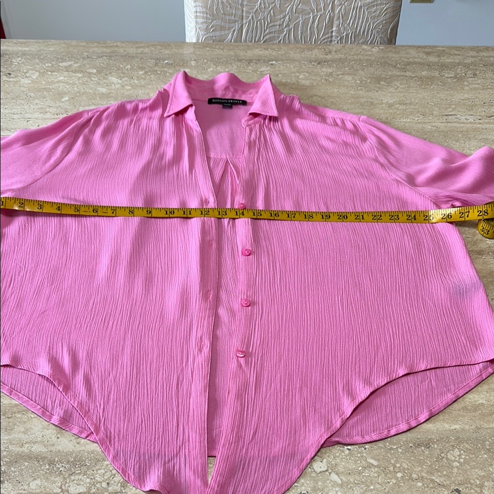 NWOT Boston Proper 2 Piece Pink Short Set with Elastic Waist - Picture 3 of 15